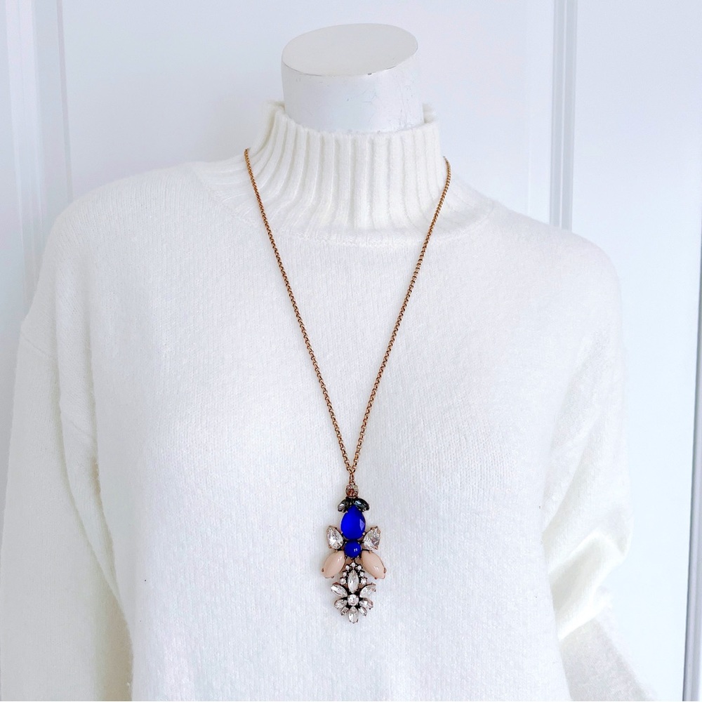 J crew Jeweled Beaded Long Necklace